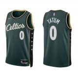 Boston Celtics Basketball Trikots NBA 2023-24 Jayson Tatum 0# Grün City Edition Swingman